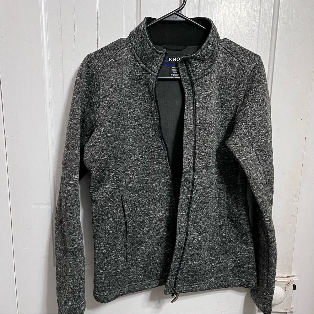 Knoss Women's Gray Zip-Up Jacket
